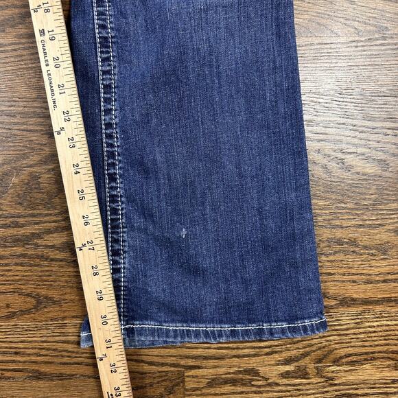 Ariat Jeans Womens 33R Blue R.E.A.L. Denim Bootcut Western Contrast Stitching - Picture 9 of 12